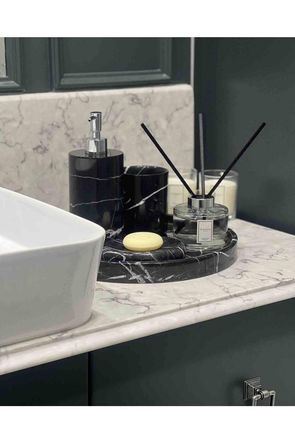 Voodo Concept Alexander Black Mermer Banyo Seti